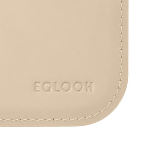 Tappetino Mouse Hermes di Eglooh - Cuoio Beige - Dettaglio Cucitura