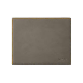 Tappetino Mouse Mercurio Deluxe di Eglooh - Cuoio Grigio Talpa e Cuciture Gialle