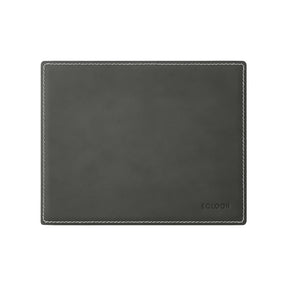 Tappetino Mouse Mercurio Deluxe di Eglooh - Cuoio Grigio Antracite e Cuciture Bianche