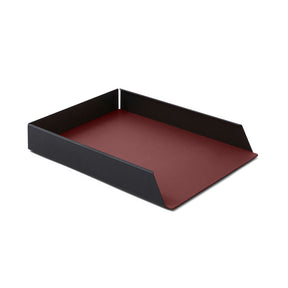 Vaschetta Portadocumenti in Pelle Dafne di Eglooh - Vera Pelle Rosso Bordeaux
