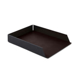 Vaschetta Portadocumenti Moire di Eglooh - Cuoio Marrone Scuro